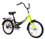 Велосипед складной Aist Smart 20 1.0 черно-зеленый 2020/подростк, колесо 20"ножной тормоз,рама-сталь